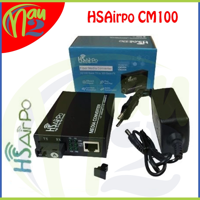 HS AIRPO CM100 SEPASANG FIBER ETHERNET MEDIA CONVERTER 10 - 100 MBPS