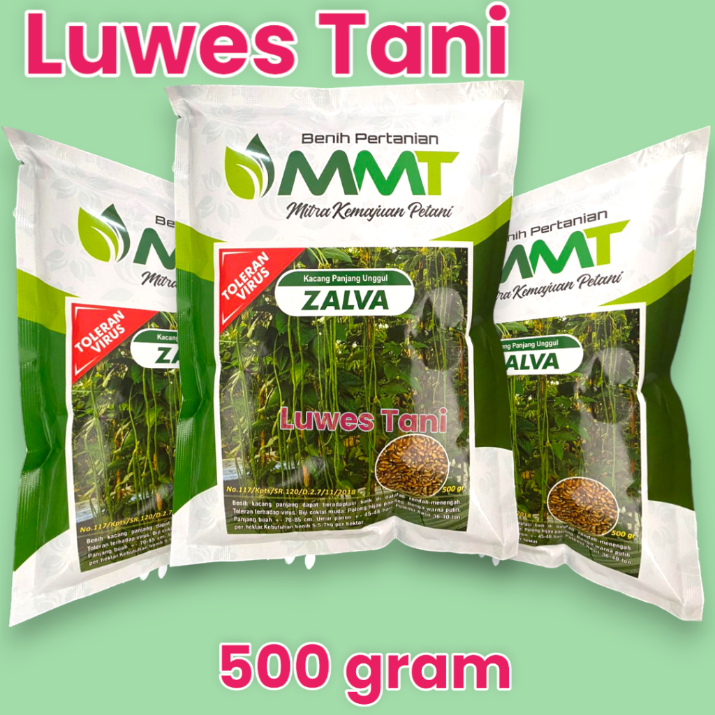 Benih kacang panjang Zalva unggul 500gram MMT