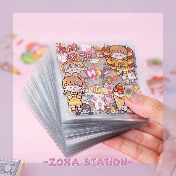 

[ZS] 10 Lembar / Random Sticker Daily Girl Cute Decoration Scrapbook
