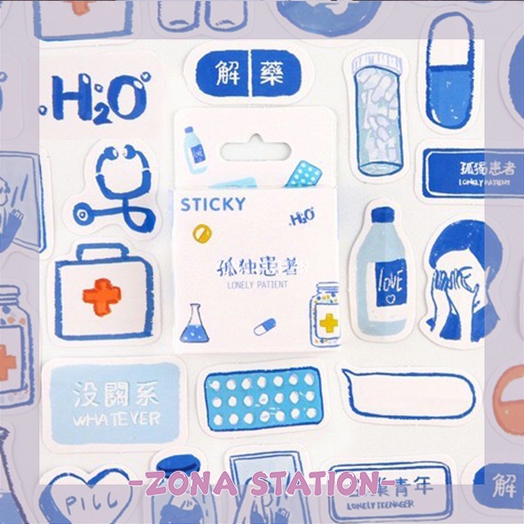 

[ZS] 46 PCS / Sticker Lonely Patient Decorating Journaling Scrapbook