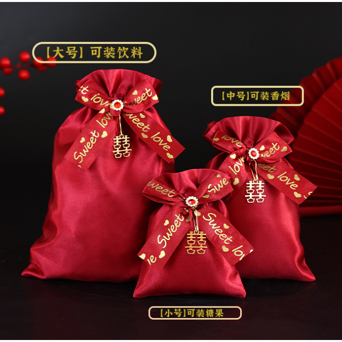 

Pouch Kantong Serut Premium Sangjit Wedding Candy Bag Souvenier