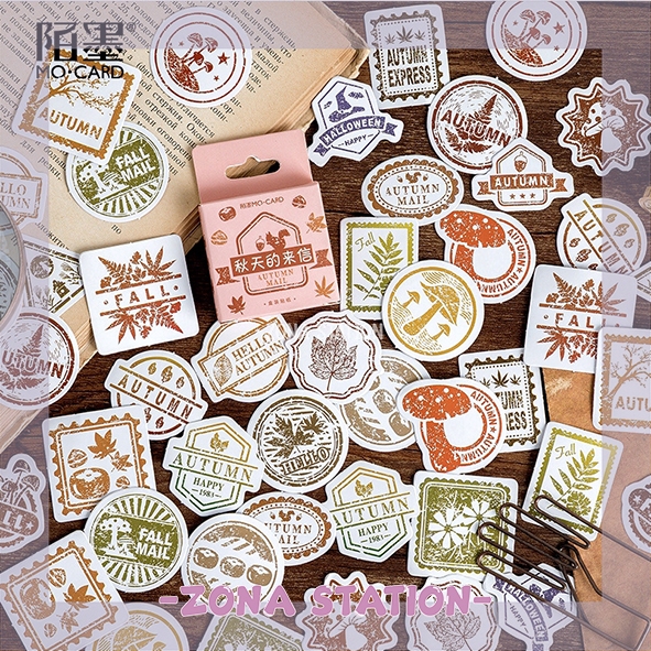 

[ZS] 46 PCS / Sticker Autumn Mail Decorating Journaling