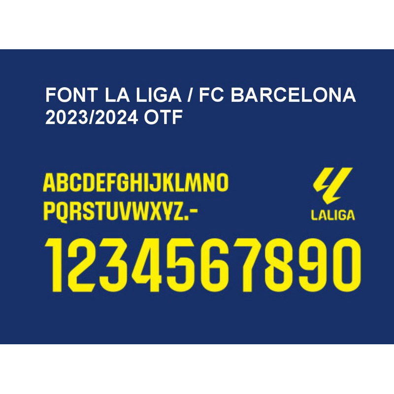 Font Jersey Barcelona LA LIGA 2023/2024 Terbaru