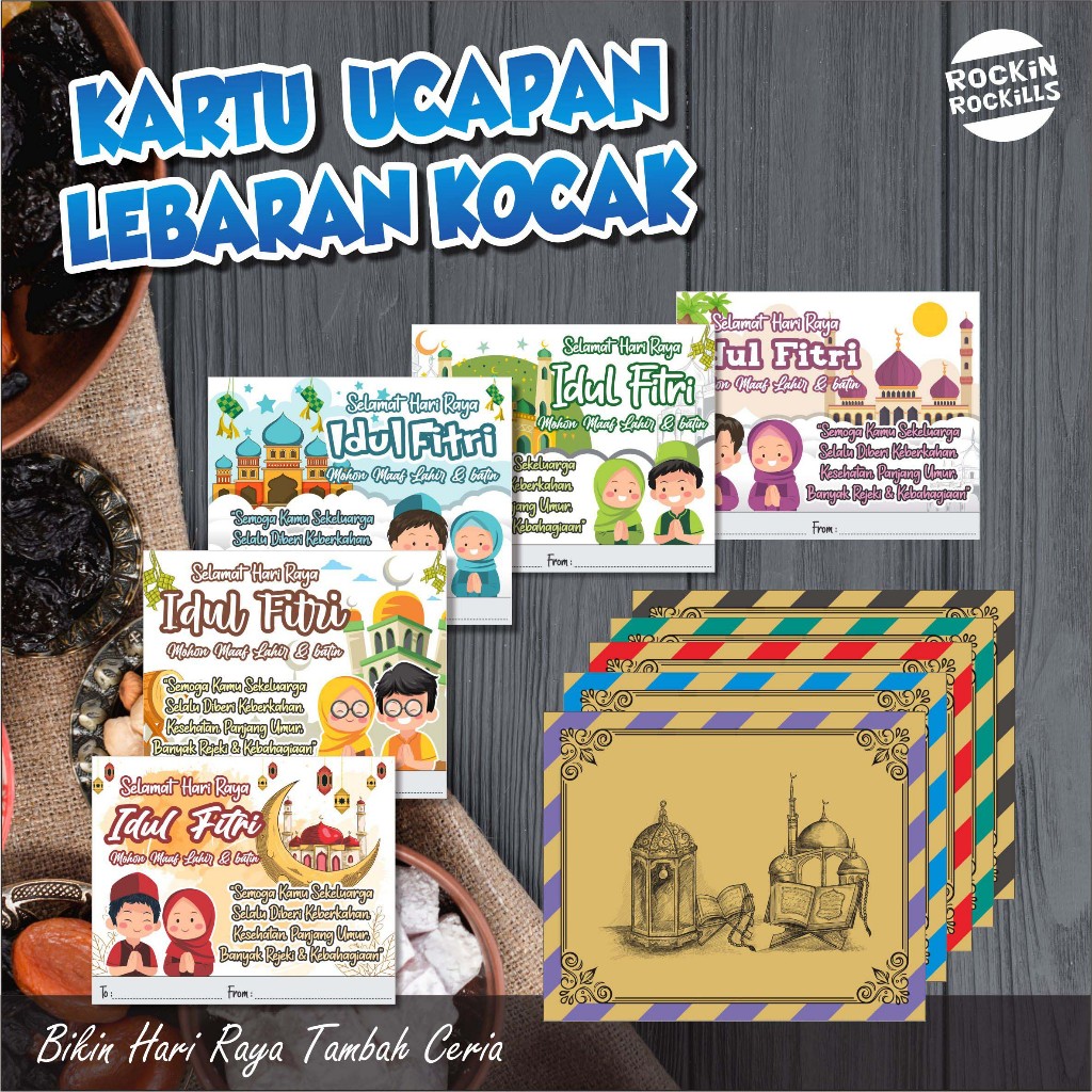 

KARTU UCAPAN LEBARAN KOCAK (isi 5 pcs)