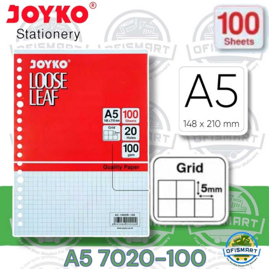 

Joyko Loose Leaf Kertas File Binder A5 100GR-100 Grid