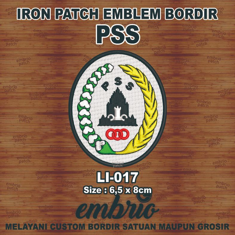 LI-017 Patch PSS Sleman FC Emblem Bordir Logo Jersey Ligina Liga Indonesia - 6,5x8cm - Embrio Patch 