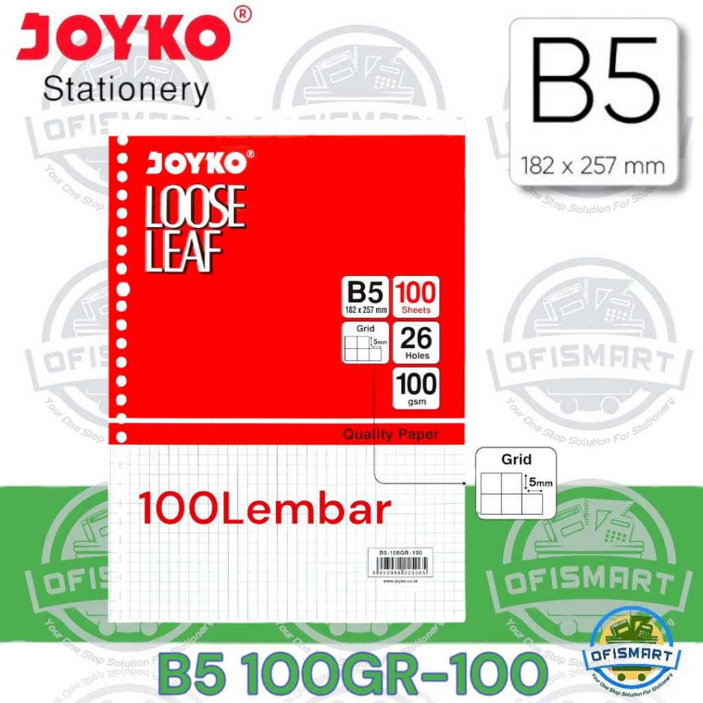 

Joyko Loose Leaf Kertas File Binder B5 100GR-100 | Kotak