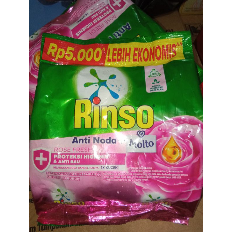 RINSO MOLTO 195 GR/RINSO 5000/RINSO MOLTO 400GR/RINSO 10000