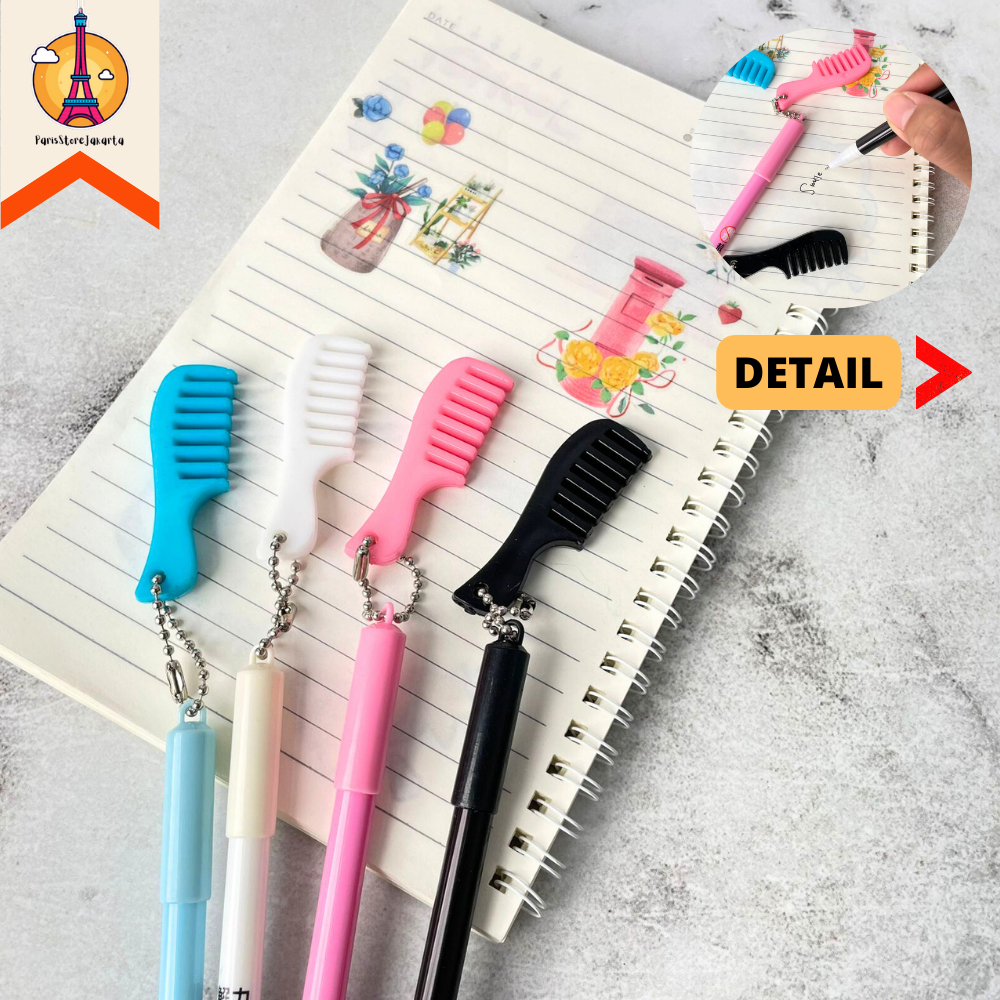 

Pulpen Gel Gantungan Sisir Tinta Warna Hitam Alat Tulis Sekolah Kantor Stationery