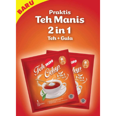 

Teh Celup Sosro 2 in 1 - Teh Plus Gula Teh Gula Wangi Teh Wangi Gunung Slamat