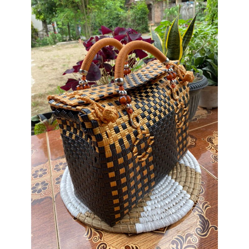 TAS ANYAMAN PETTY JALI PREMIUM JUMBO TUTUP/TAS JALI DOUBLE TUTUP XL TALI KUR