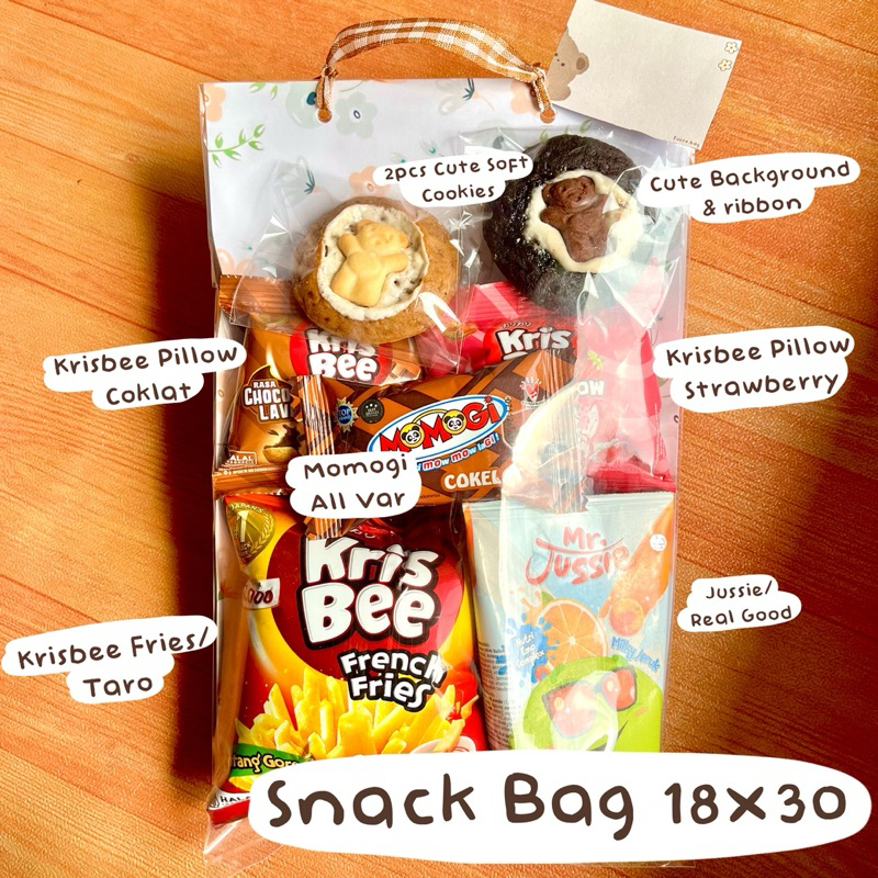 

[MIN. ORDER 5]Snack Bag Hampers Bingkisan Hadiah Anak Ulang Tahun Ukuran 18*35