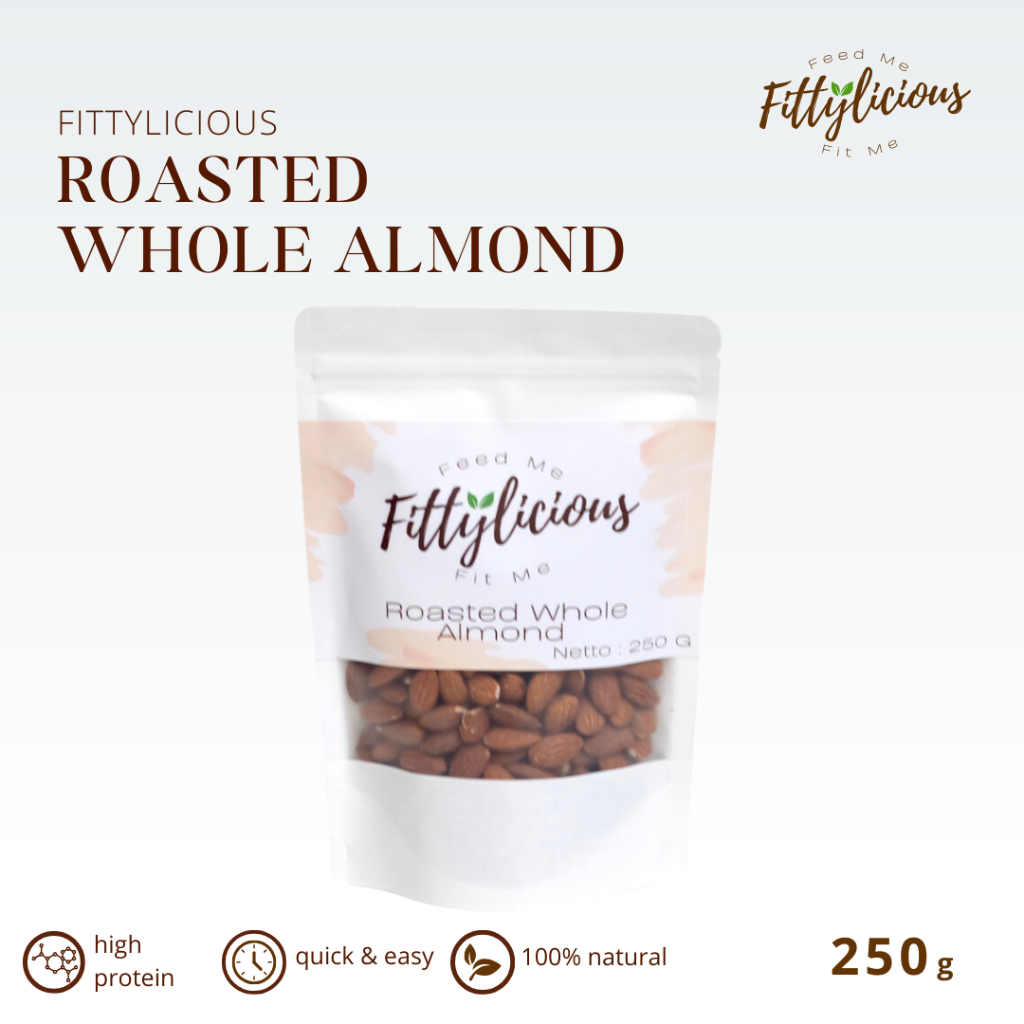 

Fittylicious Roasted Whole Almond / Kacang Almond Panggang 250gr