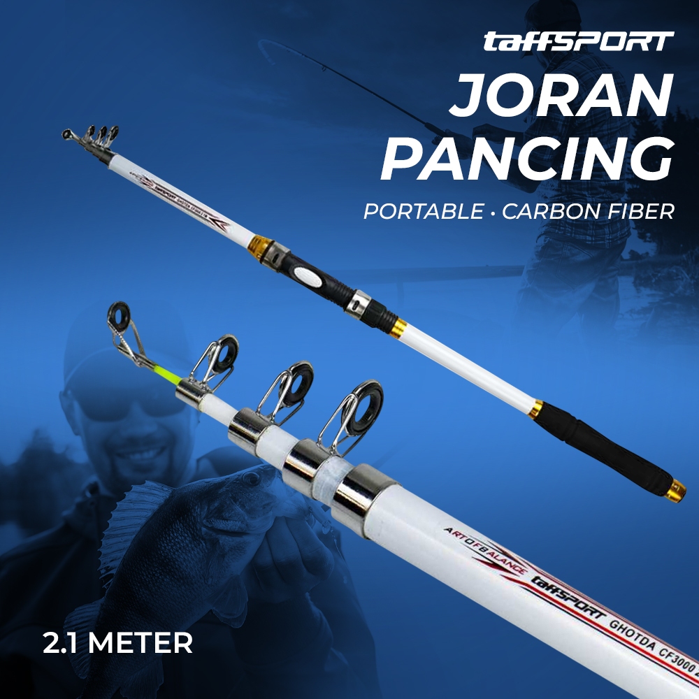 [PROMO TERMURAH] TaffSPORT GHOTDA Joran Pancing Carbon Joran Pancing Portable Carbon Fiber Telescopi