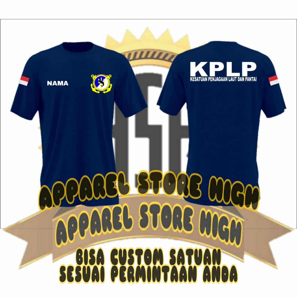 Kaos KPLP Kesatuan Penjagaan Laut dan Pantai/Baju Kplp/Atasan KPLP Coast guard Lengan Pendek
