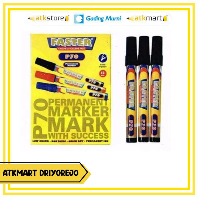 

FASTER PERMANENT MARKER BLACK P-70 - SPIDOL PERMANEN HITAM