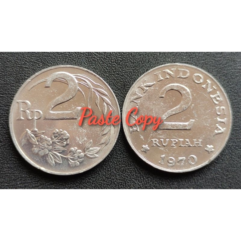 uang kuno Koin 2 Rupiah Tahun 1970