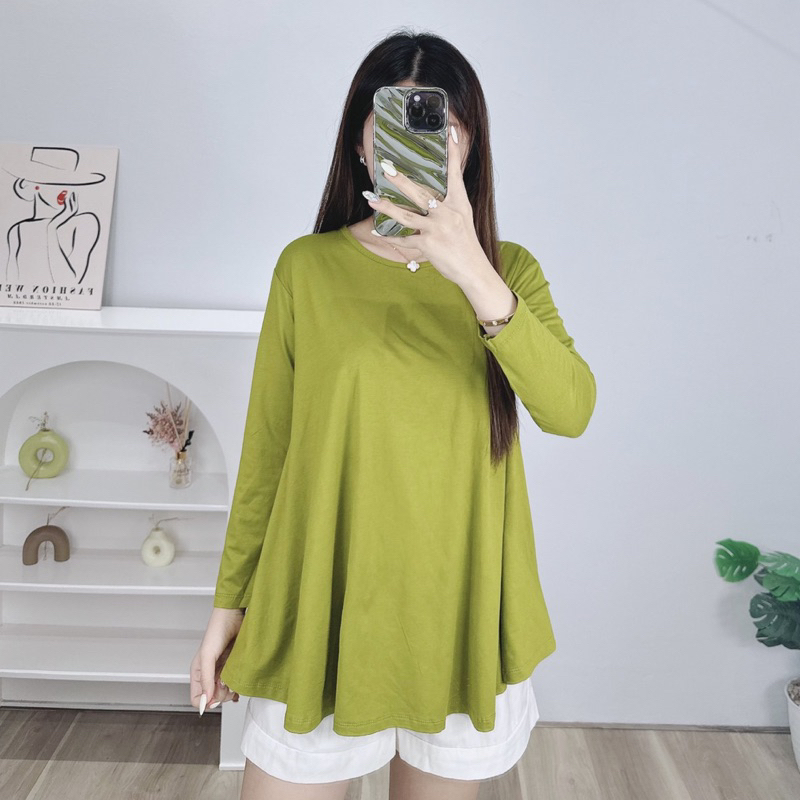 Atasan Wanita Jumbo Oversize Blouse Lengan Pendek