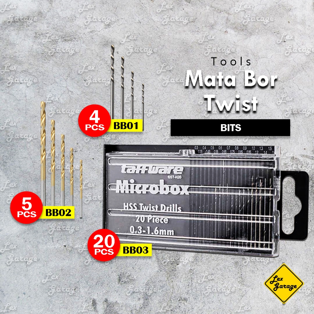 Mata Bor Besi Kayu Set Mini HSS Listrik Manual Obeng Cordless Baterai