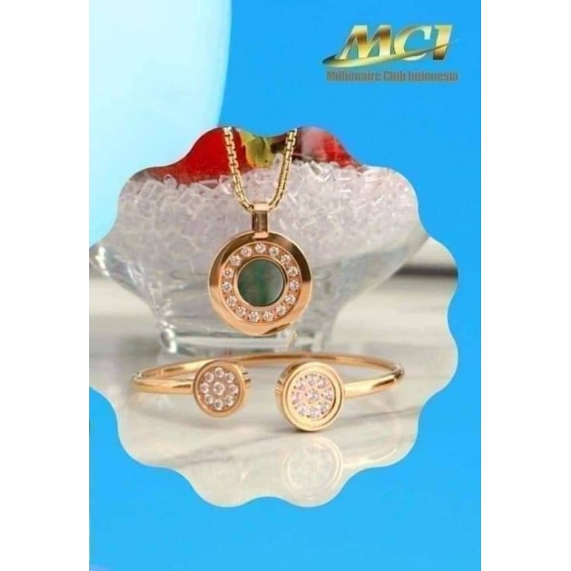 kalung dan gelang kesehatan MCI 100℅ory hrg sepaket