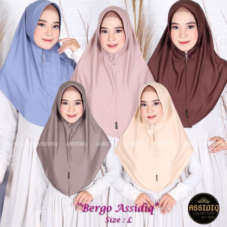 Baru Trxo5O9a BERGO HIJAB INSTAN HIJAB BERGO HAIGET PREMIUM ASSIDIQ SIZE L