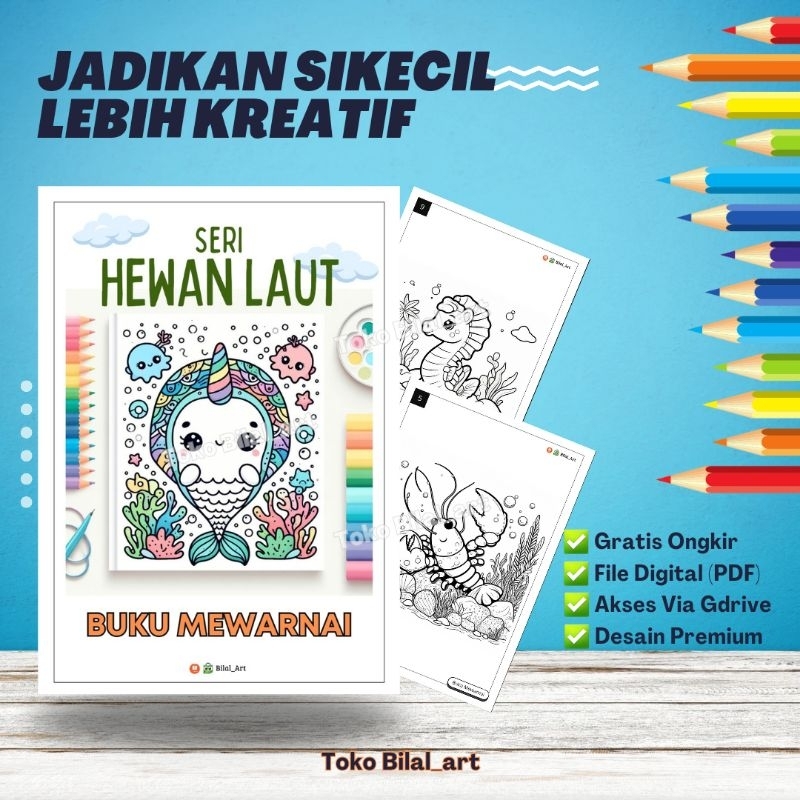 

Buku Mewarnai PDF - Seri Hewan Laut