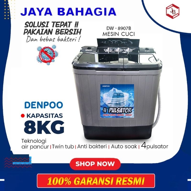 Mesin cuci DENPOO DW 8907 8 KG