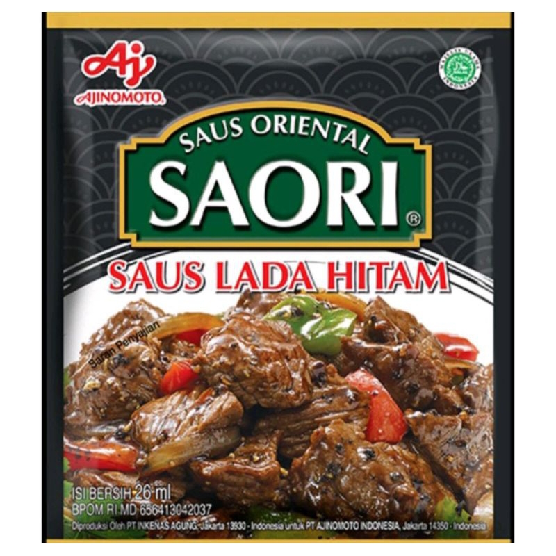 

Saori saus lada hitam 26 ml | saori saos lada hitam sachet