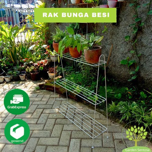 Rak Besi Susun Serbaguna Rak Bunga 3 Susun Murah Berkualitas