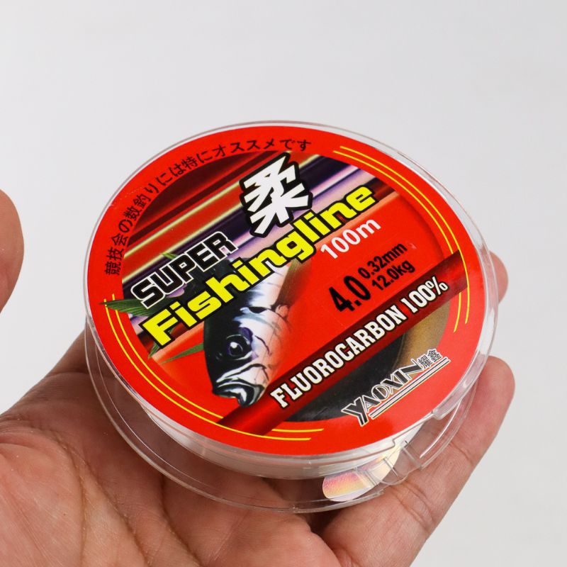 (ORIGINAL)Senar Pancing jepang punya Kuwat dan lembut Fluorocarbon 0.32-12 KG  100M 4.0