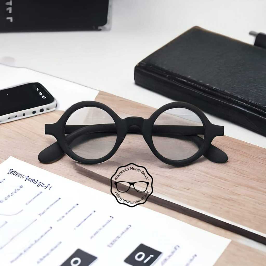 Kacamata minus baca bulat tebal pria wanita zoff lensa antiradiasi kmb