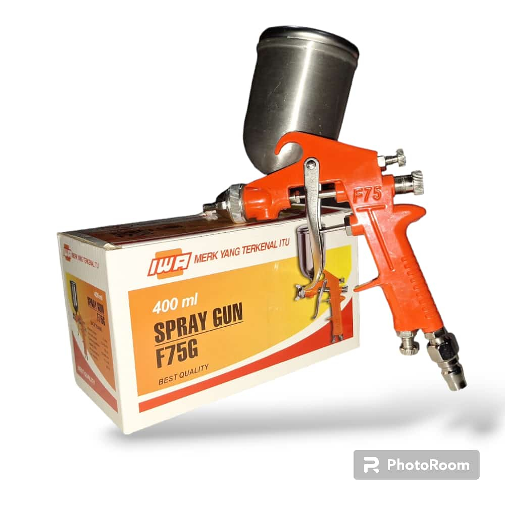IWA Spray Gun F75 G seperti Sagola / Semprotan Cat Minyak F75 G Tabung Atas