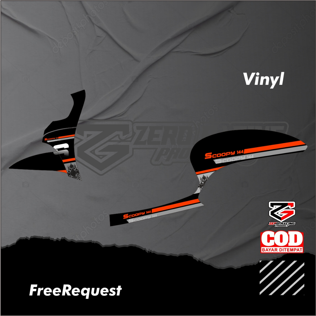 Stiker Striping Honda Scoopy Terbaru variasi Simpel Bebas ganti nama nmr
