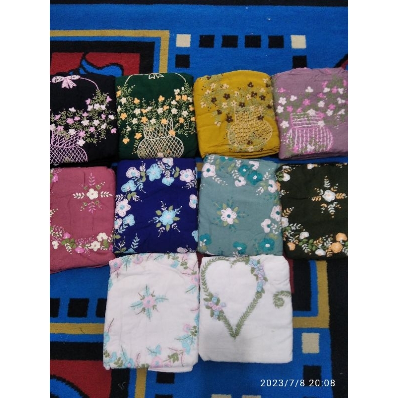 Mukena terusan rayon sulam benang stik