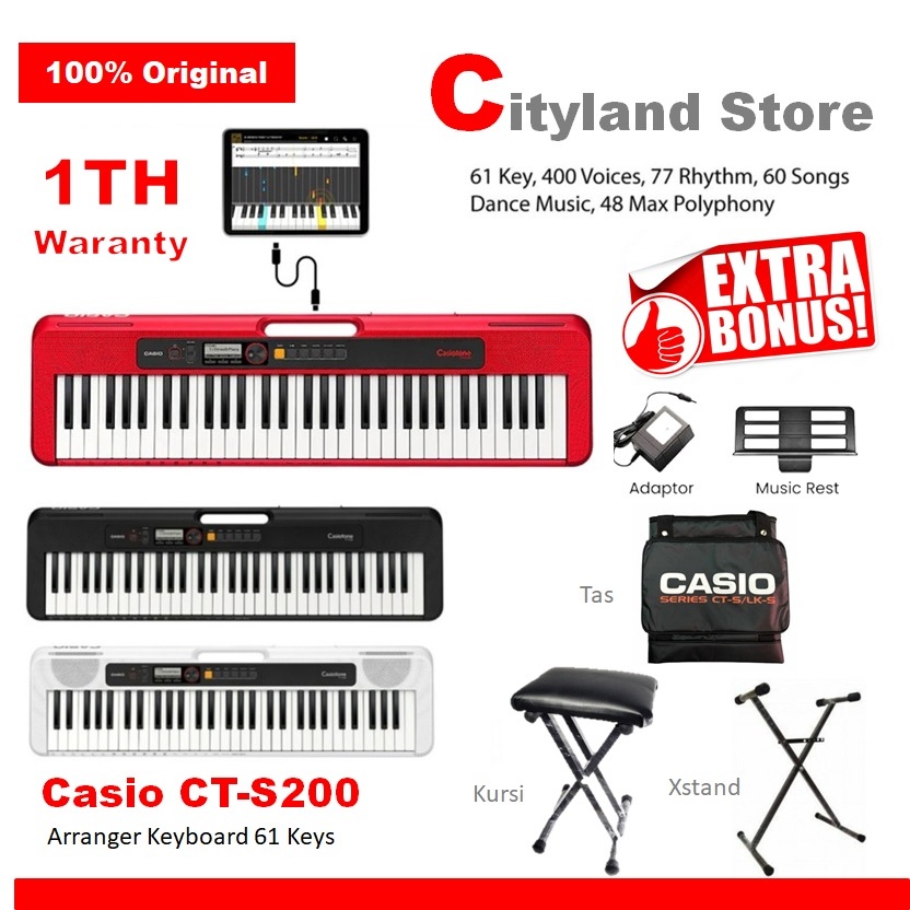 Keyboard Casio CTS200/ CTS-200/ Cts 200 Original Garansi Resmi