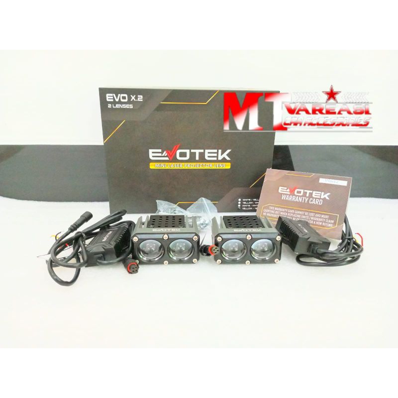 EVOTEX Evo X2 Mini PROJIE  2 Lens 80Watt Original Premium Quality - Putih Kuning