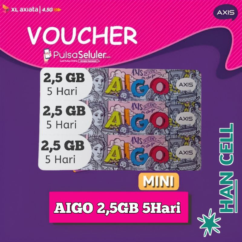 Voucher Axis AIGO 2,5GB 5Hari Termurah