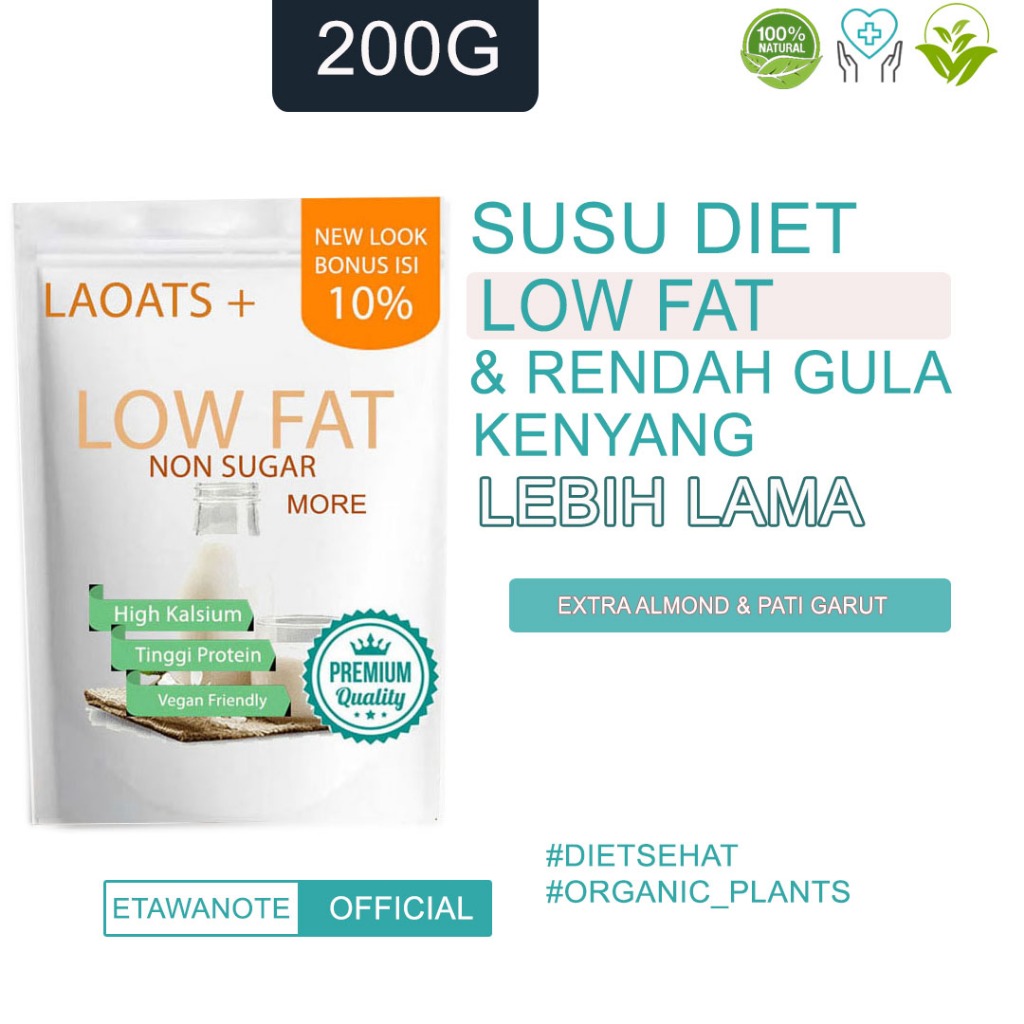 

Susu Low Fat Pelangsing Badan Low Fat Oat Milk Penurun Beras Merah Susu Diet Pengganti Makan Low Fat Milk Rendah Kalori Laoats