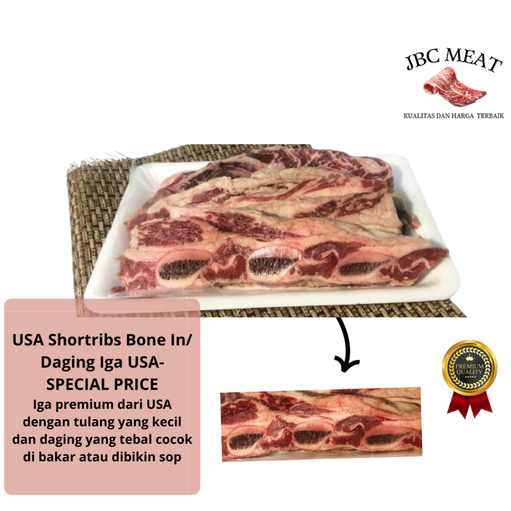 

USA Shortribs Bone In / Daging Iga USA / Secial Price / Harga Murah