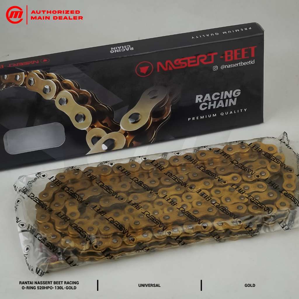 Rantai Chain Racing O Ring 520H 130L Gold Universal Nassert Beet