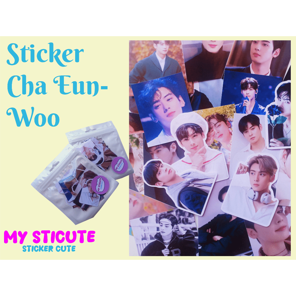 

(Isi : 25pcs)My StiCute Sticker Cha Eun Woo Sticker K-Drama Actor