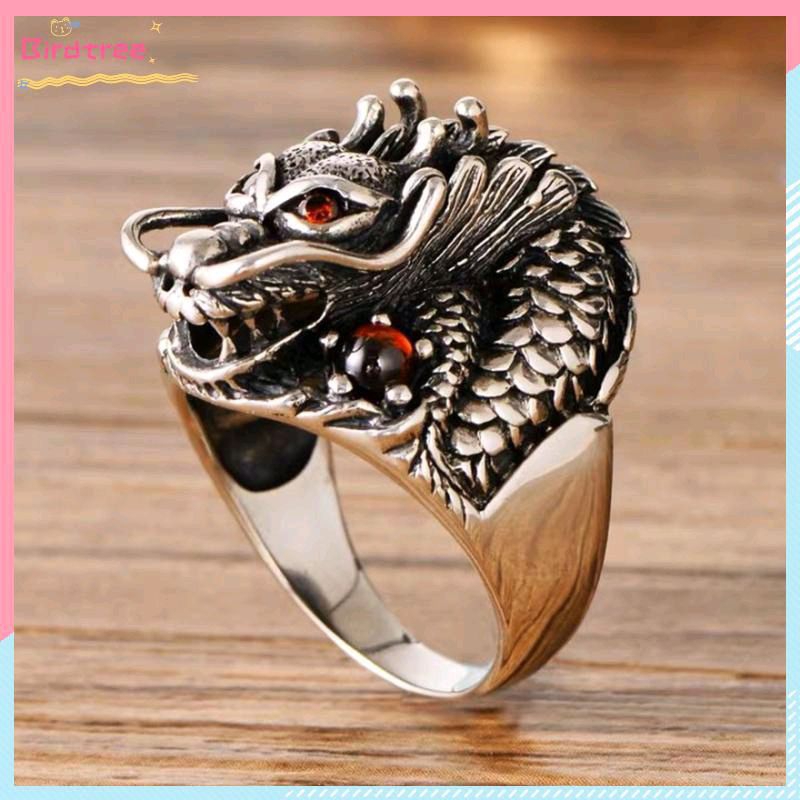 Cincin Ring skull kepala naga mata merah