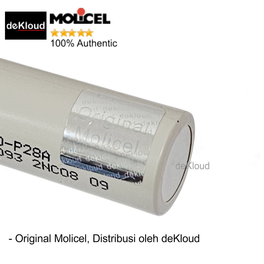 Authentic MOLICEL P28A 18650 Battery baterai batre batere original