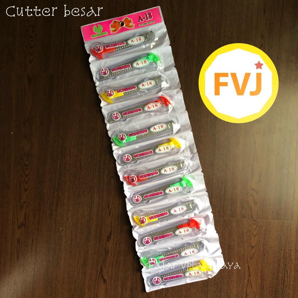 

12pcs Pisau Cutter Besar dan kecil Merek Gunindo