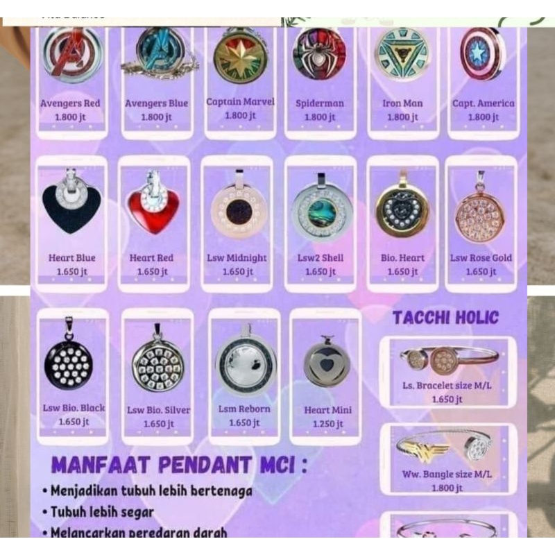 Pendant Avenger Biru MCI (ORI)