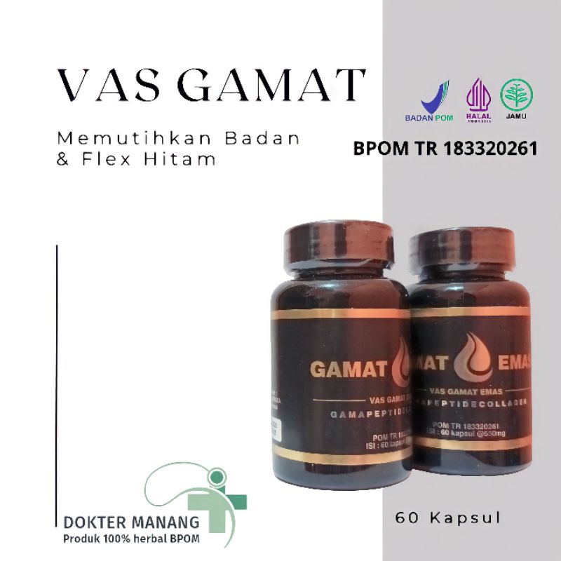 Vas Gamat Emas Collagen Suplemen Kecantikan Original Bpom
