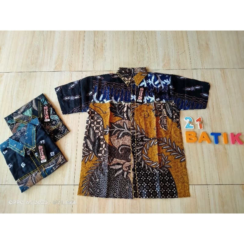 hem batik anak/kemeja batik anak/pakaian anak laki-laki 8-13 tahun