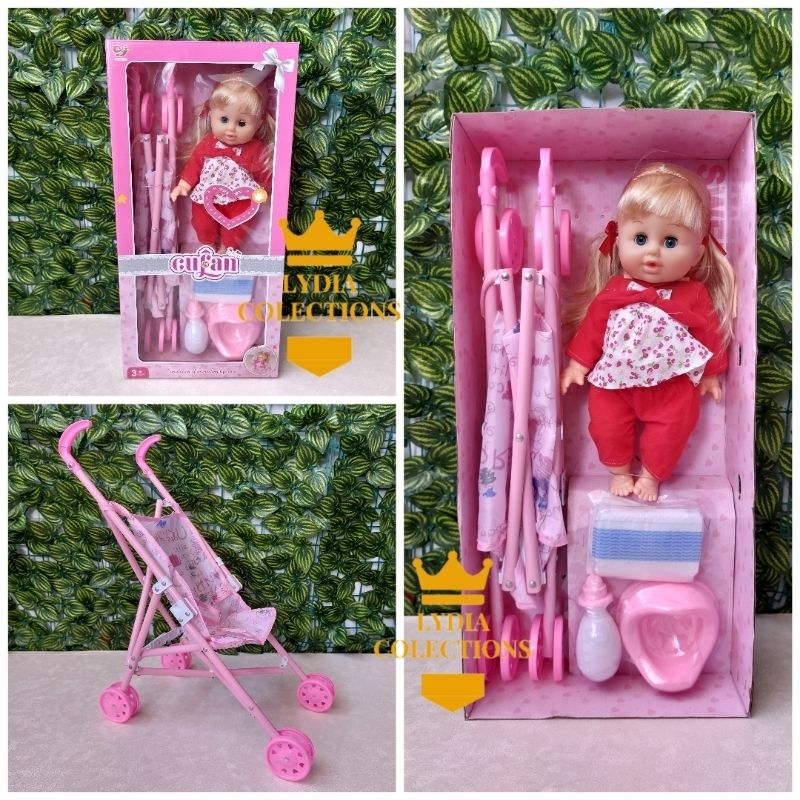 Mainan Stroler Boneka Susan Cufan Sweet Baby