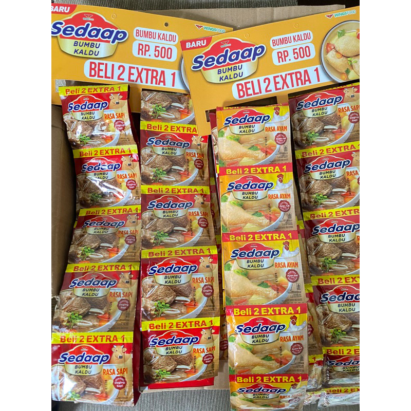 Kaldu bubuk sedap sapi dan ayam 18pcs