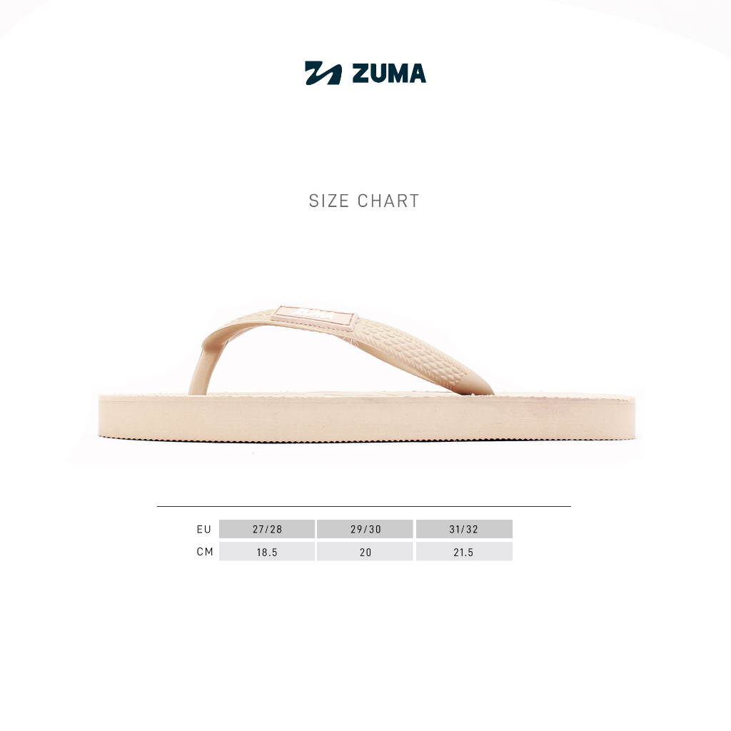 Zuma Kids Girls Classic 3 Hazelnut, Sandal Jepit Anak Perempuan Karet Polos, Cokelat